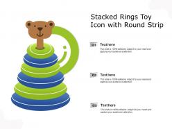 Stacked rings toy icon with round strip