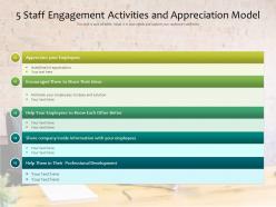 Staff engagement activities and appreciation model