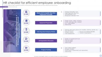 Staff Enlightenment Playbook Hr Checklist For Efficient Employee Onboarding