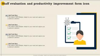 Staff Evaluation And Productivity Improvement Form Icon
