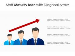 Staff maturity icon with diagonal arrow