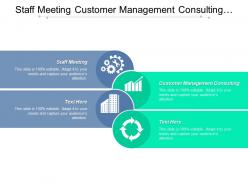 Staff meeting customer management consulting business progresses profitability cpb