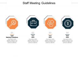 Staff meeting guidelines ppt powerpoint presentation icon file formats cpb