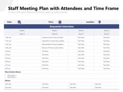 Staff Meeting Plan With Attendees And Time Frame
