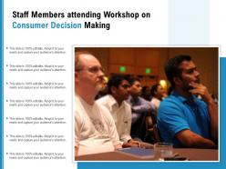 Staff Members Attending Workshop On Consumer Decision Making