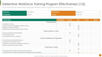 Staff Mentoring Playbook Determine Workforce Training Program Effectiveness