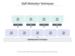Staff motivation techniques ppt powerpoint presentation file graphics design cpb