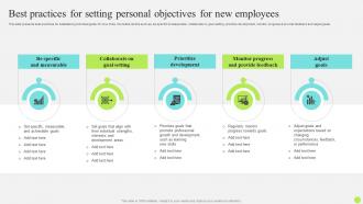 Staff Onboarding And Training Best Practices For Setting Personal Objectives For New Employees