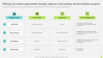 Staff Onboarding And Training Offering Job Rotation Opportunities Through Employee Cross Training