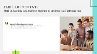 Staff Onboarding And Training Program To Optimize Staff Attrition Rate Complete Deck Idea Customizable