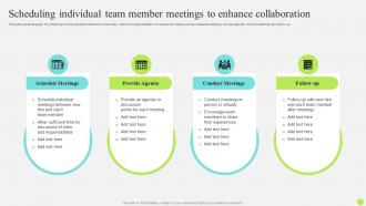 Staff Onboarding And Training Scheduling Individual Team Member Meetings To Enhance Collaboration