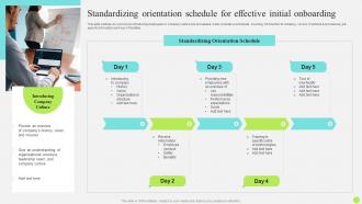 Staff Onboarding And Training Standardizing Orientation Schedule For Effective Initial Onboarding