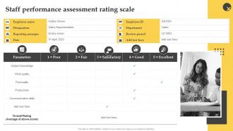 Staff Performance Assessment Rating Scale Effective Employee Performance Management Framework
