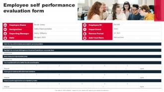 Staff Performance Management Employee Self Performance Evaluation Form