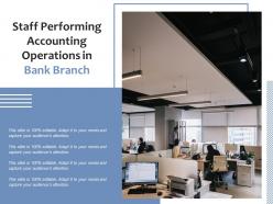 Staff performing accounting operations in bank branch