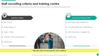 Staff Recruiting Criteria And Training Centre Security Guard Service Company Profile