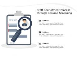 Staff recruitment process through resume screening