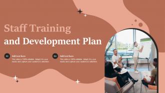 Staff Training And Development Plan Ppt Information