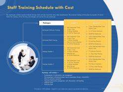 Staff training schedule with cost software training ppt powerpoint presentation visuals