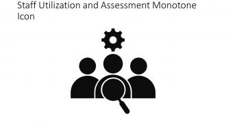 Staff Utilization And Assessment Monotone Icon In Powerpoint Pptx Png And Editable Eps Format