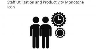Staff Utilization And Productivity Monotone Icon In Powerpoint Pptx Png And Editable Eps Format