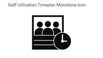 Staff Utilization Timeplan Monotone Icon In Powerpoint Pptx Png And Editable Eps Format