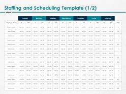 Staffing and scheduling brown ppt powerpoint presentation file slides