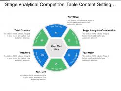 Stage analytical competition table content setting performance standard