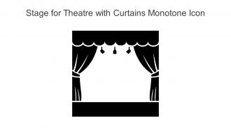 Stage For Theatre With Curtains Monotone Icon In Powerpoint Pptx Png And Editable Eps Format