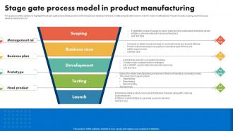 Stage Gate Process Model In Product Manufacturing