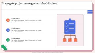 Stage Gate Project Management Checklist Icon