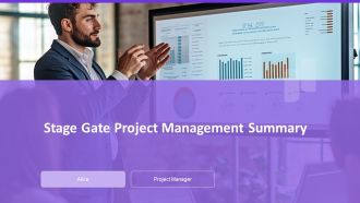 Stage Gate Project Management Summary PPT Mockup AT