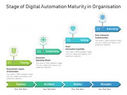 Stage of digital automation maturity in organisation