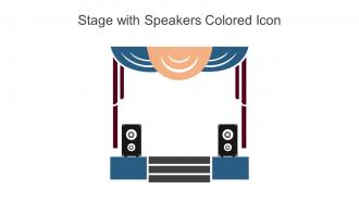 Stage With Speakers Colored Icon In Powerpoint Pptx Png And Editable Eps Format