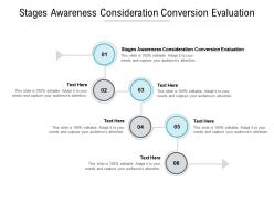 Stages awareness consideration conversion evaluation ppt powerpoint presentation summary portfolio cpb