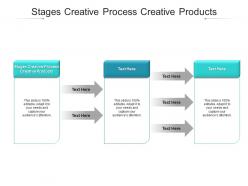 Stages creative process creative products ppt powerpoint presentation icon maker cpb