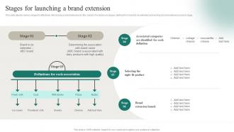 Stages For Launching A Brand Extension Positioning A Brand Extension In Competitive Environment
