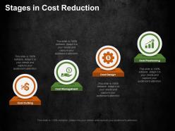 Stages in cost reduction ppt summary background images