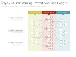 Stages of brainstorming powerpoint slide designs