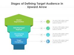 Stages of defining target audience in upward arrow