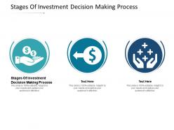 Stages of investment decision making process ppt powerpoint presentation portfolio cpb