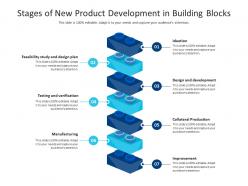 Stages of new product development in building blocks