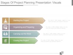 Stages of project planning presentation visuals