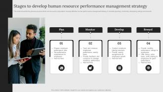 Stages To Develop Human Resource Performance Management Strategy