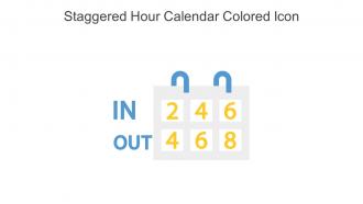 Staggered Hour Calendar Colored Icon In Powerpoint Pptx Png And Editable Eps Format