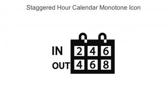 Staggered Hour Calendar Monotone Icon In Powerpoint Pptx Png And Editable Eps Format