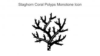 Staghorn Coral Polyps Monotone Icon In Powerpoint Pptx Png And Editable Eps Format