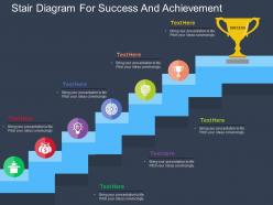 Stair diagram for success and achievement flat powerpoint design