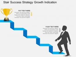 Stair success strategy growth indication flat powerpoint design