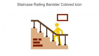 Staircase Railing Banister Colored Icon In Powerpoint Pptx Png And Editable Eps Format